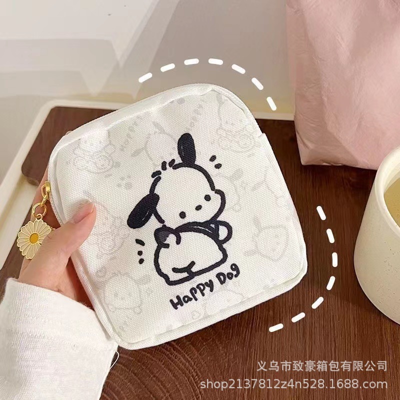 Pacha Pooh oso toalla tía de gran capacidad bolsa de almacenamiento bolsa de protección mensual estudiante portátil chica lienzo