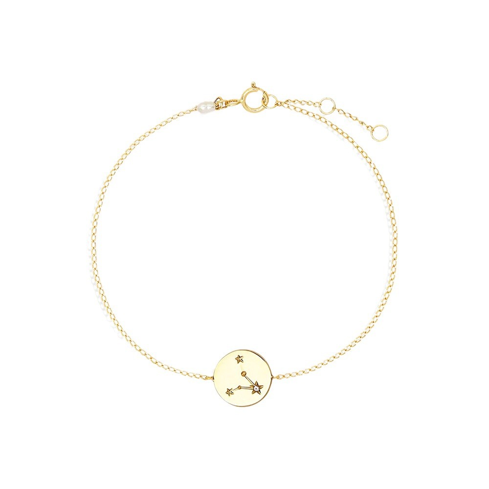 S925 plata esterlina diario todo partido doce constelación cumpleaños piedra diamante pulsera transfronteriza ins estilo personalidad creativa pulsera