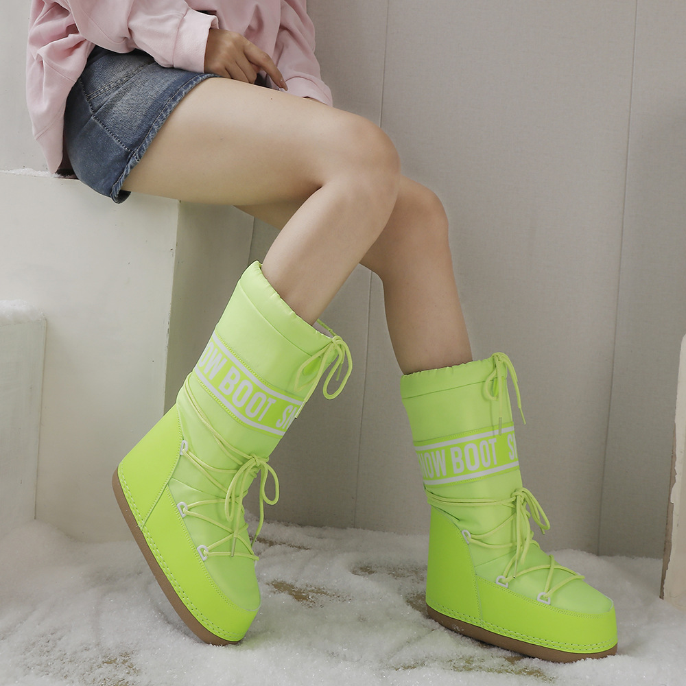 Botas espaciales de compras transfronterizas de la serie Moon Eight Color Botas de moda Fan Liang Botas de tubo alto para mantener el calor, piernas ligeras a prueba de frío para mantener el calor