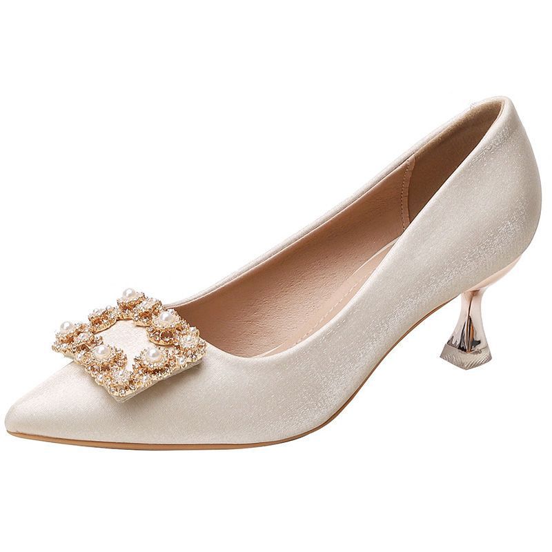 Tempérament français talons hauts femmes talon fin célébrité senior niche design sens_voghion.com