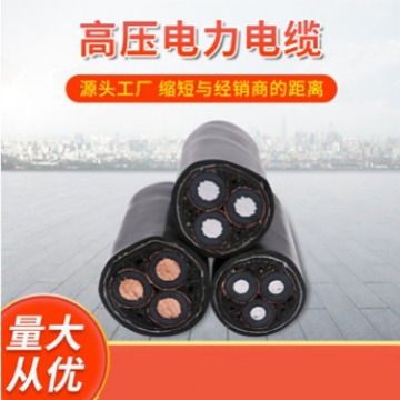 高压阻燃国标8.7/15KV35/50/70/95平方YJLV22规格齐全铝10KV电缆