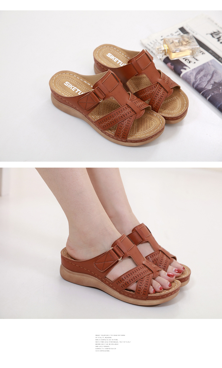 Women's Casual Solid Color Open Toe Wedge Sandals display picture 13