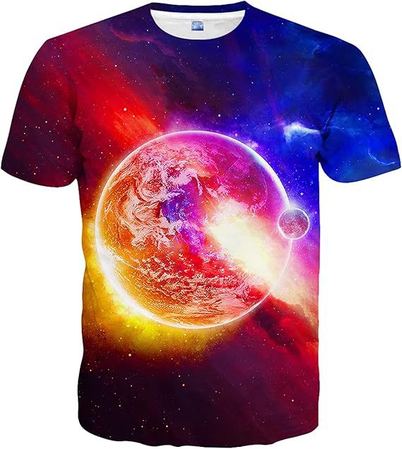 Venta caliente transfronteriza europea y americana impresión digital 3D para hombres, personalidad de la calle de verano, camiseta suelta de manga corta con cuello redondo transpirable