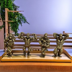 Pure Copper King Kong Fitness Orangutan Bronze Sculpture Entrance Decoration Living Room Animal Desktop Ornaments Crafts Gifts