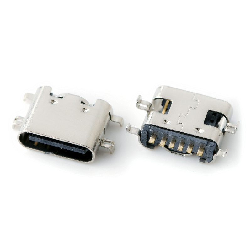 縦型type-c usb母座3.1沈板合板側パッチテスト6p/16p/24p充電インターフェイス|undefined