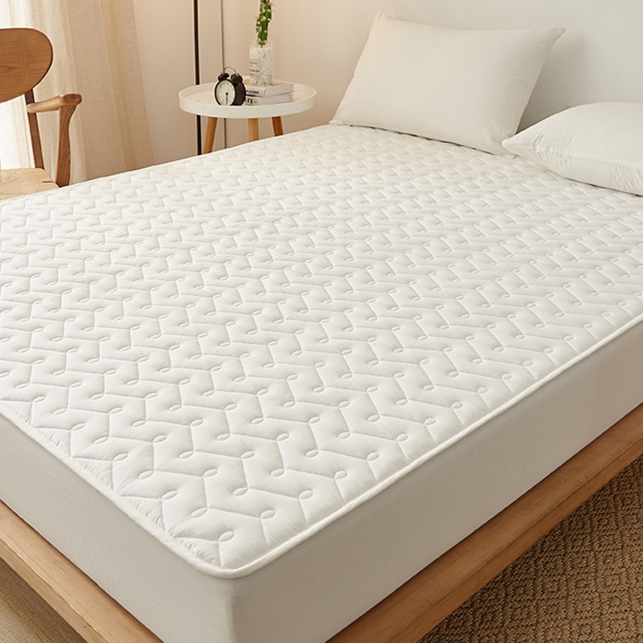 Clase A 100 sábana de algodón puro de algodón de una sola pieza cubierta de cama con todo incluido de algodón cubierta protectora de colchón funda de cama de sábana antideslizante y antipolvo image 6