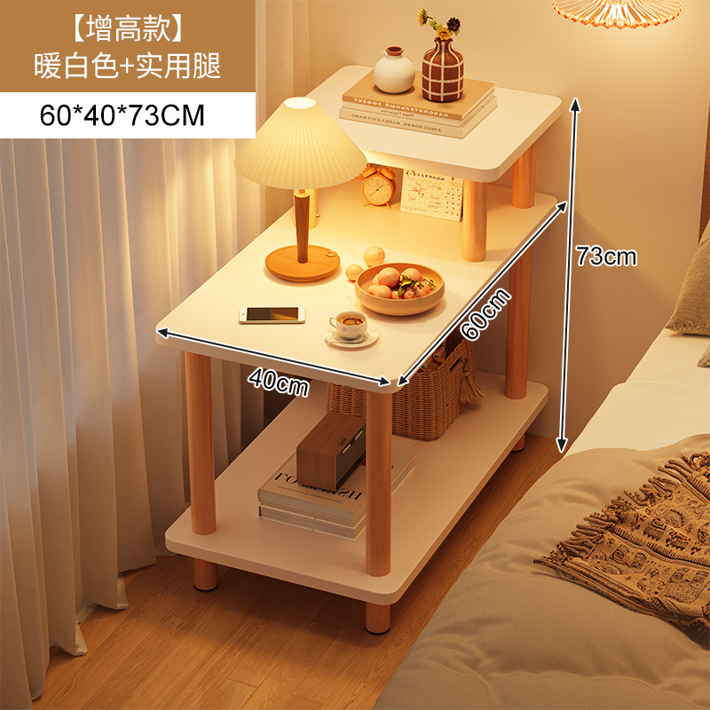 Mesita de noche, dormitorio moderno simple, pequeño armario junto a la cama, mesita de noche, estante de almacenamiento junto a la cama para habitación de alquiler simple