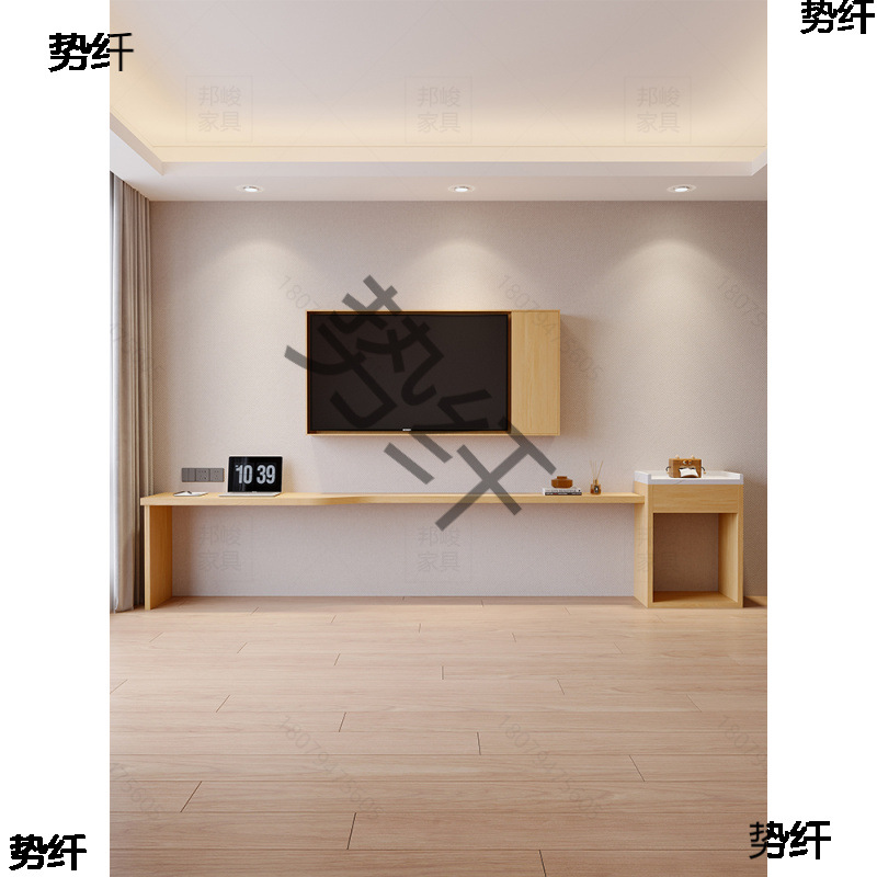Hotel Cabinet Suspended Storage Rack B&B Guest Room Computer Long Table One-Line Partition Tv Frame All-Season Furniture Customization