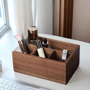 Black Walnut Wood Hotel Bathroom Toothbrush Holder Pen Holder Business Card Holder Remote Control Tea Ceremony Six Gentlemen New Chinese Style