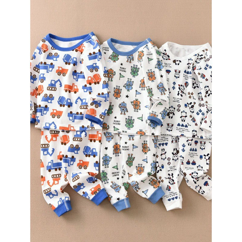 Мацую Нисимайя экспортирует японский набор домашней одежды для детей мальчиков с принтом пижамы с длинными рукавами хлопчатобумажная одежда осенняя одежда