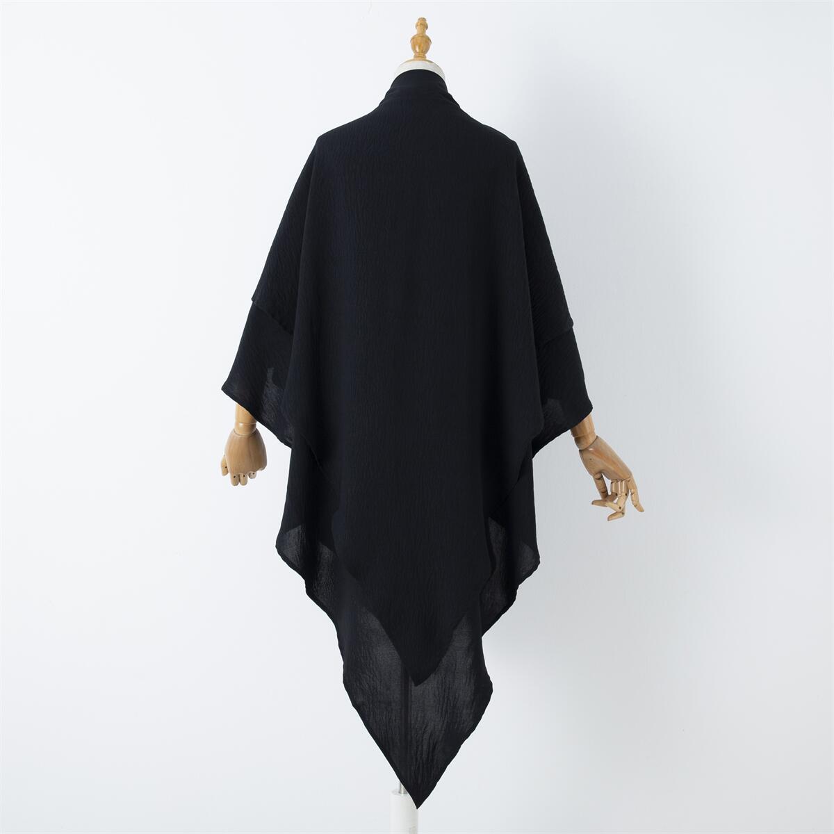 Damenbekleidung einfarbige Spitze Muslim Doppelschicht Kopftuch_voghion.com