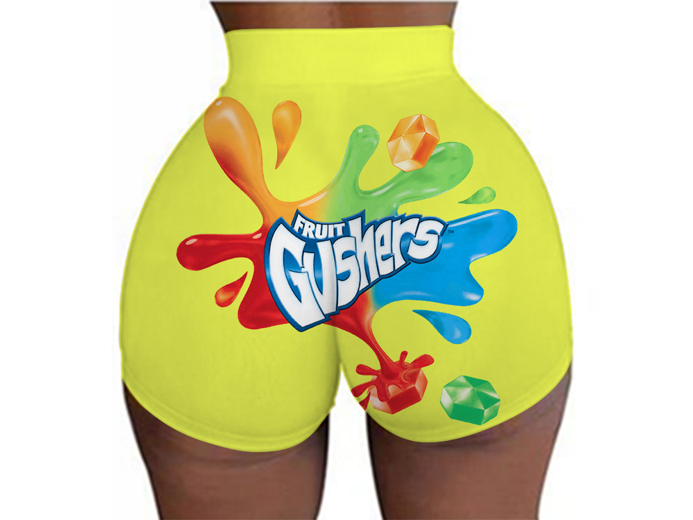 Pantalones cortos de cadera deportivos casuales de camuflaje con estampado digital europeo y americano, las mujeres pueden pedir una pieza