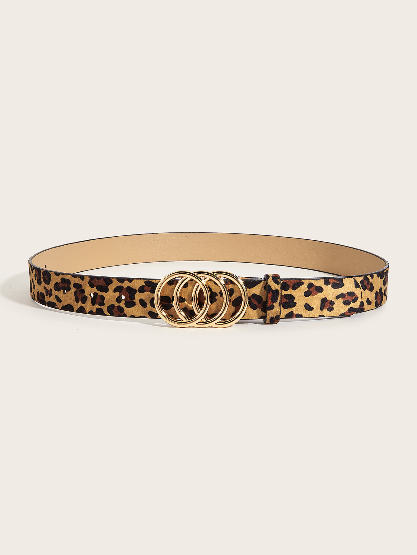 Pu Leather, Alloy Material Leopard Pattern Vintage Style Leopard Pu Leather Alloy Plating Women's Leather Belts