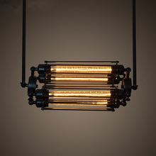 复古长笛吊灯 铁艺Loft工业风美式乡村仿古爱迪生长笛餐厅吊灯