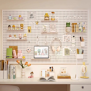Supermarket Shelf Hardware Tools Wall-Mounted Perforated Board Home Factory Store Storage Rack Magnetic Perforated Board No Drilling Required