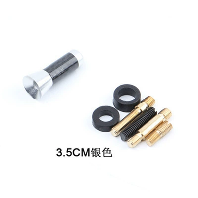 Car Universal Modified Carbon Fiber Antenna Car Decorative Ultra-Short Radio Carbon Fiber Antenna Modified Decorative Antenna (vehicle antenna) - 35cm-silver