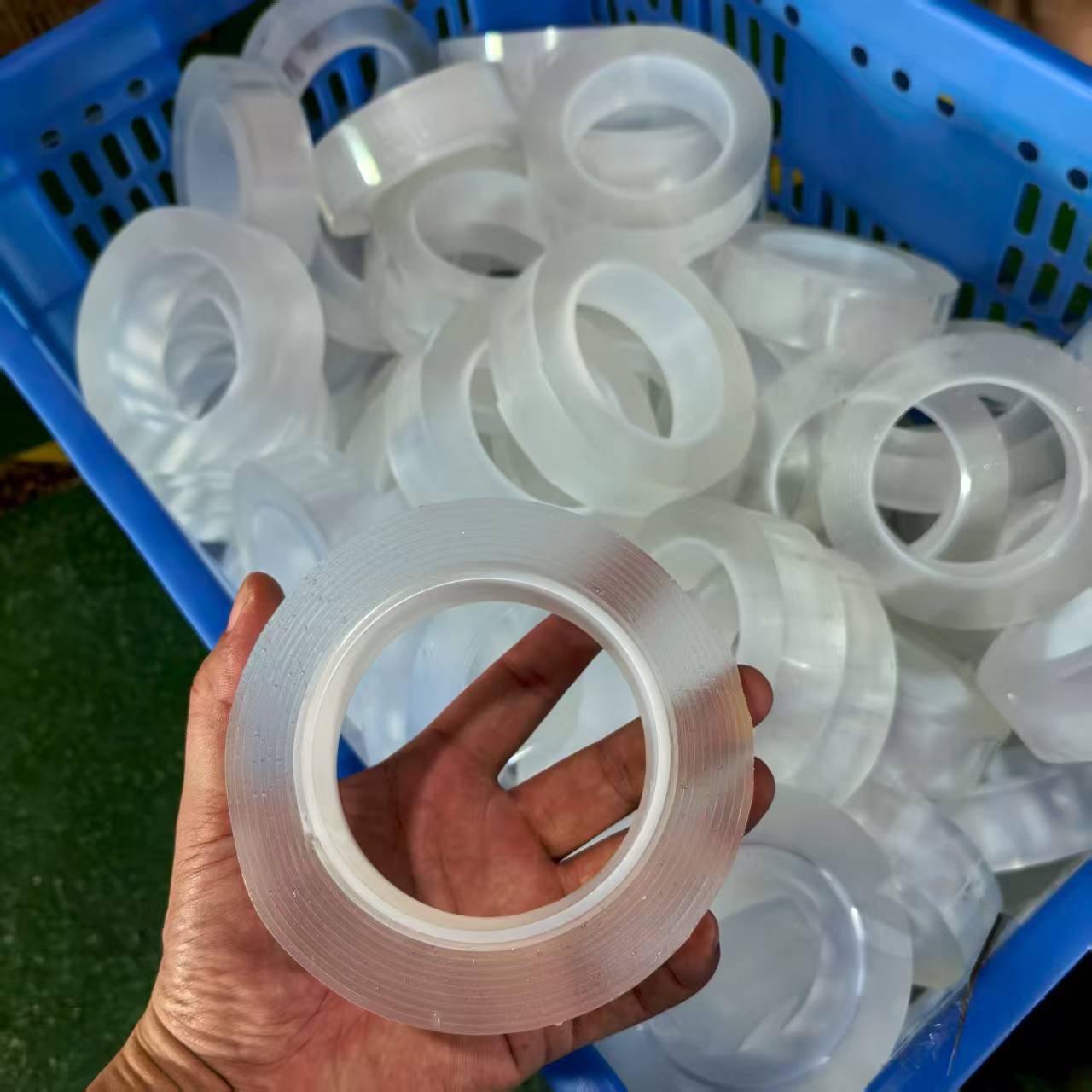 Cinta nano-doble cara transparente de alta viscosidad, adhesivo fuerte, cinta mágica sin rastro para pósteres, fijación adhesiva, nano-pegamento que no deja residuos.