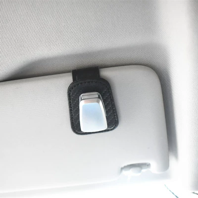 Leather Multi-function Sun Visor – Car Glasses Clip/Bill Clip - generation-carbon-fiber-color