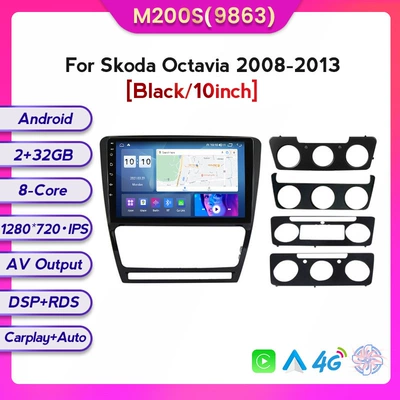 Skoda Octavia Android large – DVD Navigation - black-m200s-232-eight-nuclear-netcom