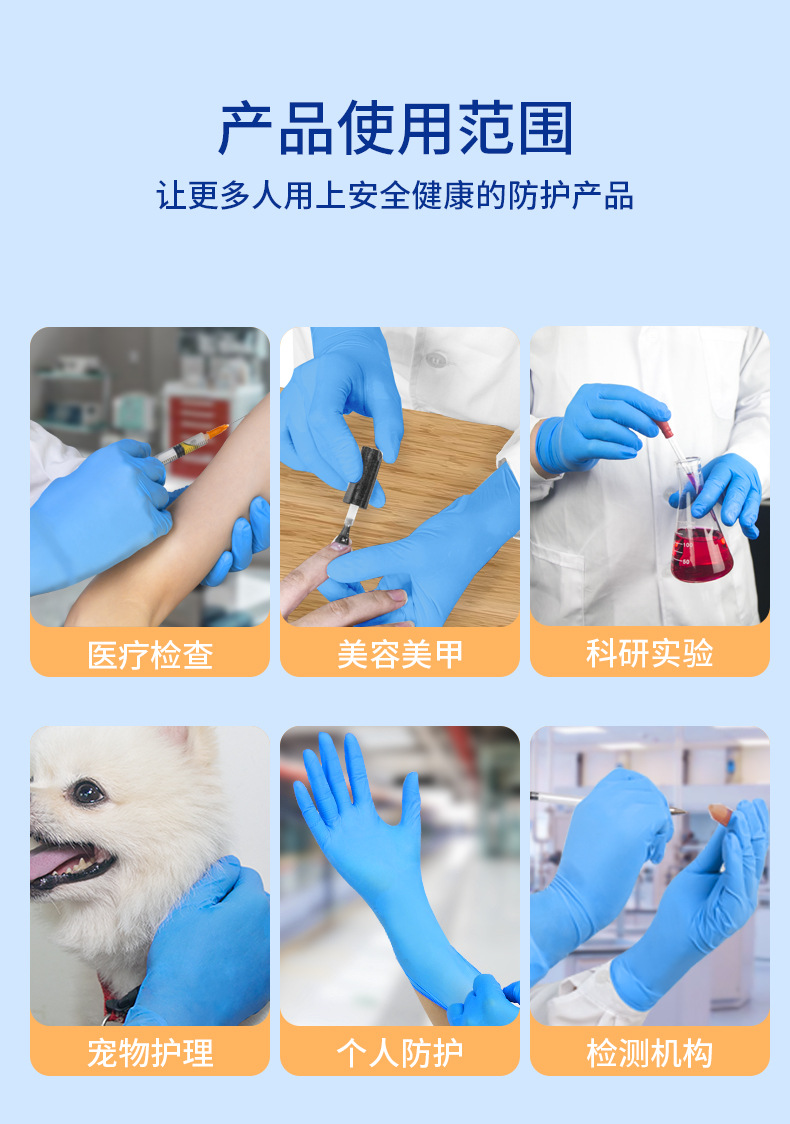12寸丁腈手套加厚加长
