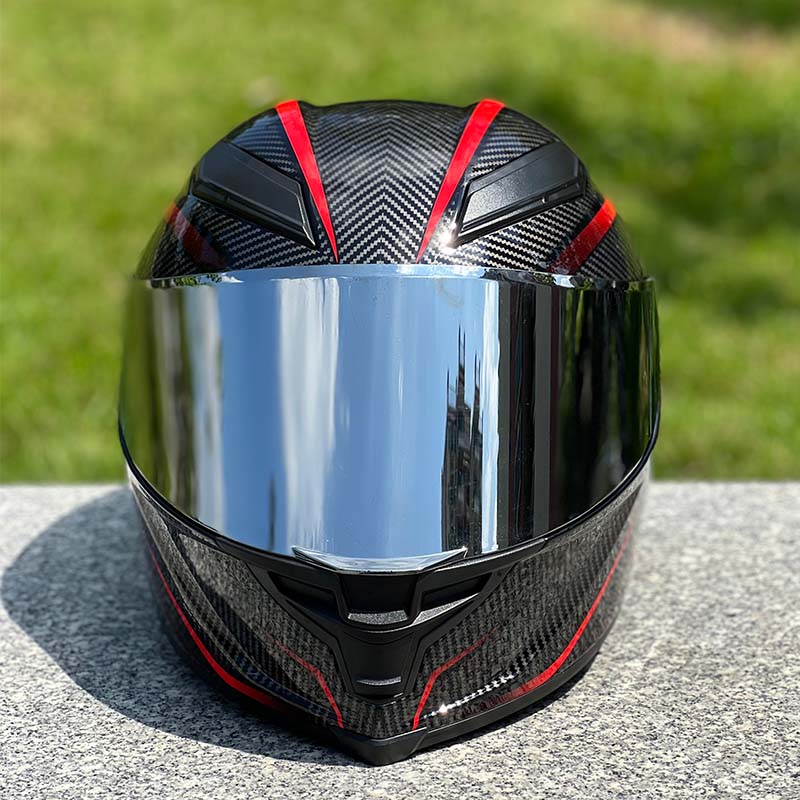 Motorcycle Helmet Personalized Snow House Style with Extended Spoiler