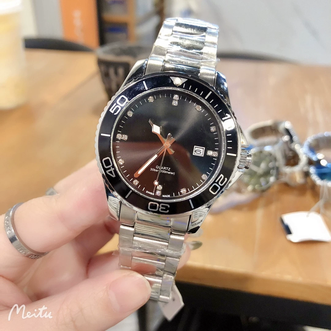 Кварцевый стальной ремень, модные часы для мужчин и женщин, AliExpress, простой и элегантный дизайн