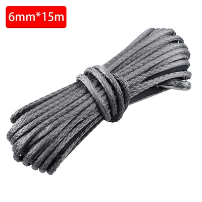 rope tow belt, Trailer rope/net/strap - 6mmx15m-titanium-color