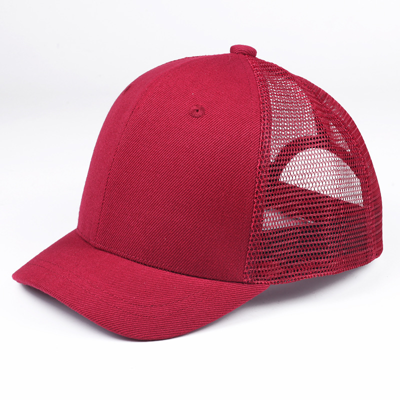 Burgundy 4.5cm short eaves half mesh