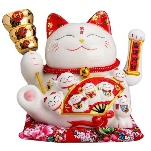 Lucky Cat Manufacturer Automatic Waving Lucky Cat Ornament Store Counter Opening Gift Gift Waving Lucky Cat
