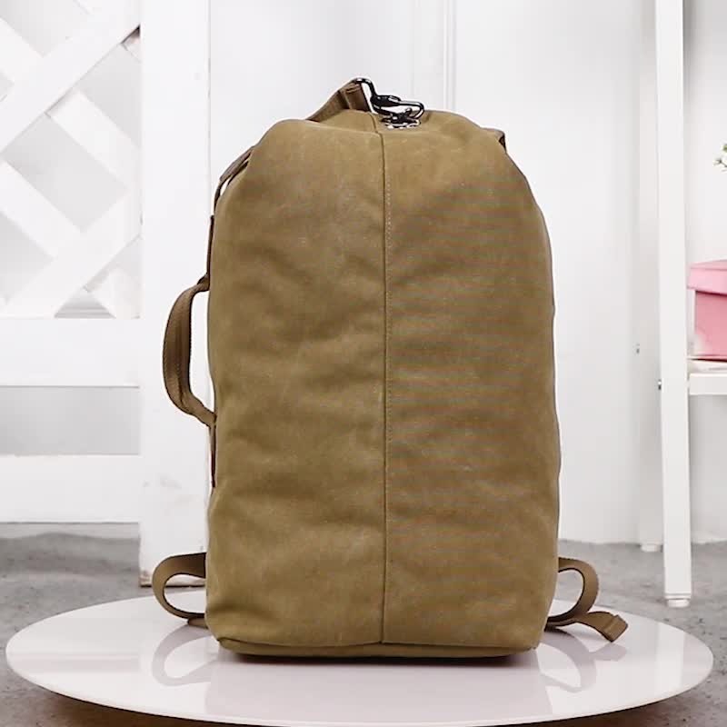 Cross-Border Korean Style Canvas Backpack Retro Backpack Casual Sports Outdoor Travel Large Capacity Student Canvas Backpack