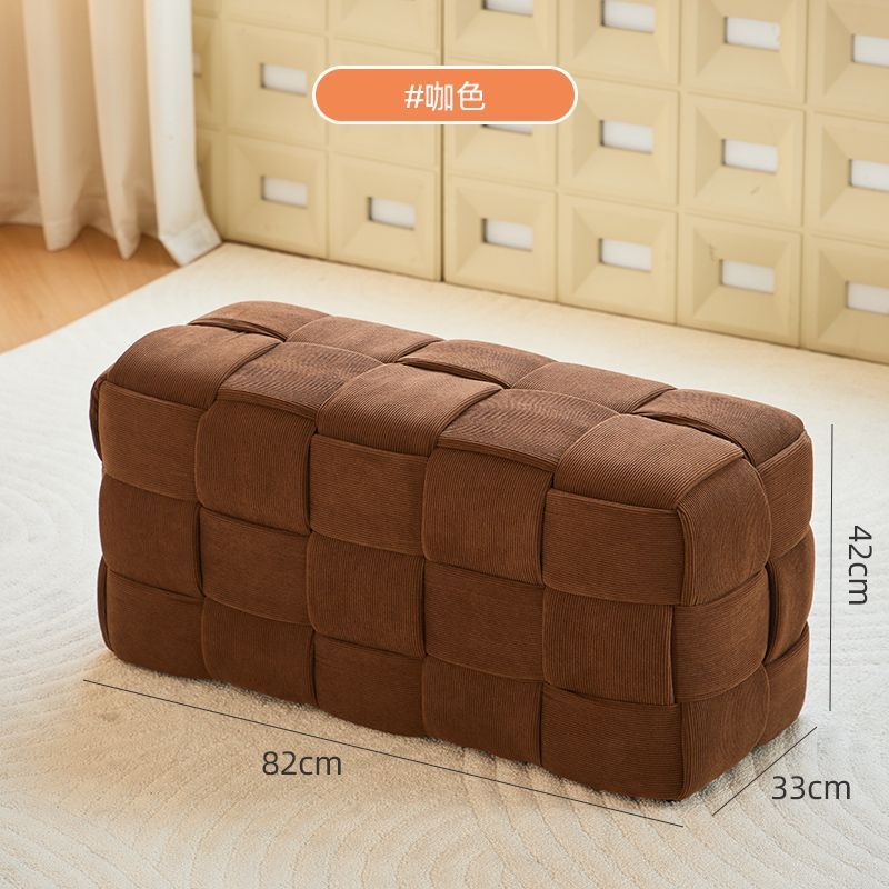 小さなスツール、家庭用シンプルモダンな玄関靴交換スツール、インターネット有名人の小さなベンチ、リビングルームのソファ、無垢材のフットレストロースツール|undefined