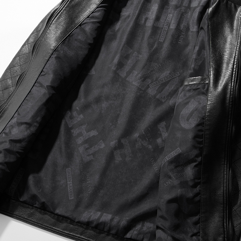 Men's Clothing baseball collar leather jacket men's trendy brand flight suit spring and autumn handsome casual leather jacket men's_voghion.com