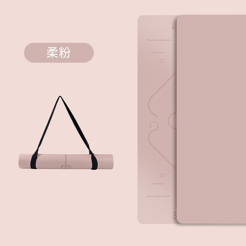 Alfombrilla de yoga de caucho natural PU, para Pilates y fitness, antideslizante, insonorizada, absorbe el sudor, uso doméstico