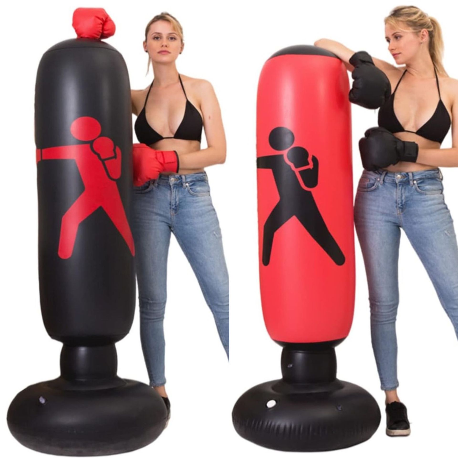 Labeling 1.6m Cross-Border Best-Selling Inflatable Household Boxing Column Adult Vertical Sandbag Tumbler