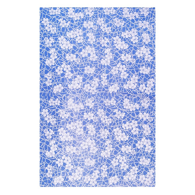 Arte de cerámica bajo vidriado papel de flores de colores Jingdezhen pegatinas azules y blancos auspicioso flor y pájaro patrón del zodiaco blanco simple calcomanías de alta temperatura bajo vidriado