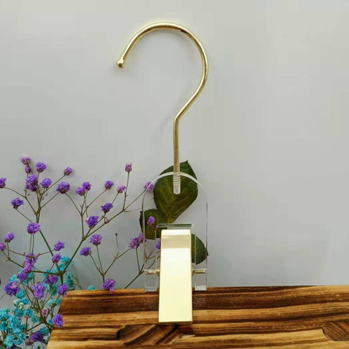 Clothing store coat clip solid wood hook clip scarf hook log single clip hook transparent decorative scarf S hook