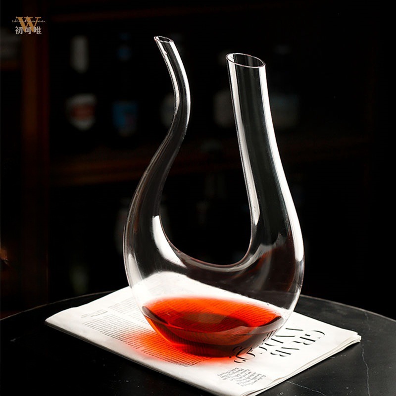 vidrio de cristal grueso vino tinto casa ligera de lujo de alto grado vino dispensador de vino extranjero vino dispensador de vino jar