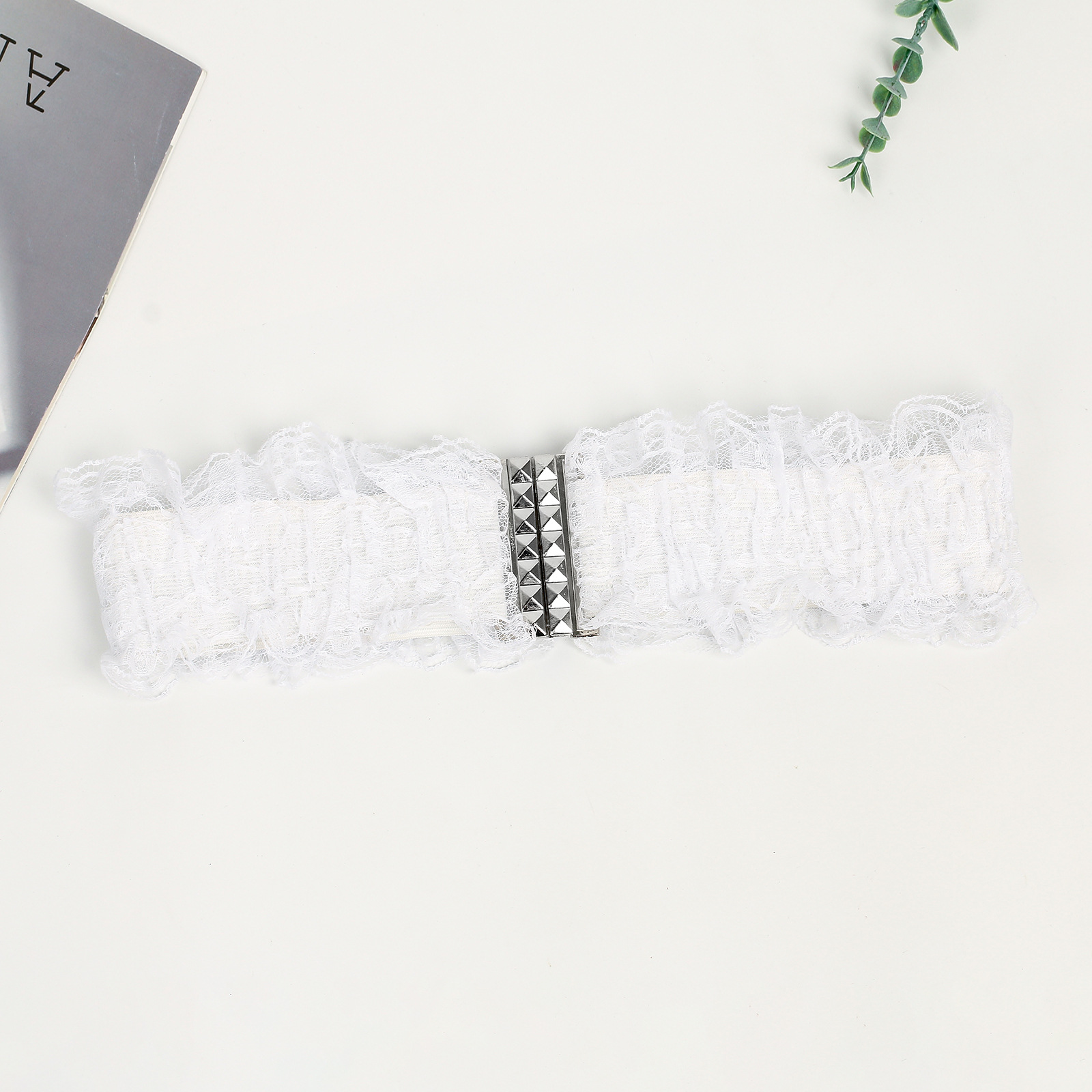 Elastische kanten tailleband voor damesjurk_voghion.com