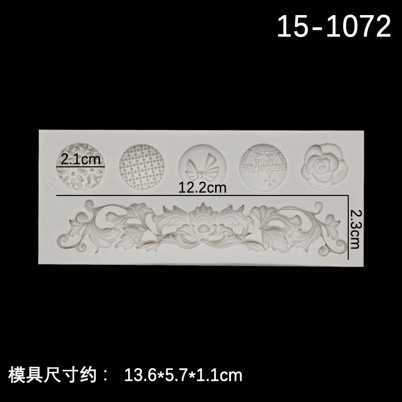 DIY hornear pastel molde vintage tengxian flor vid forma fondant silicona molde encaje patrón pastel borde