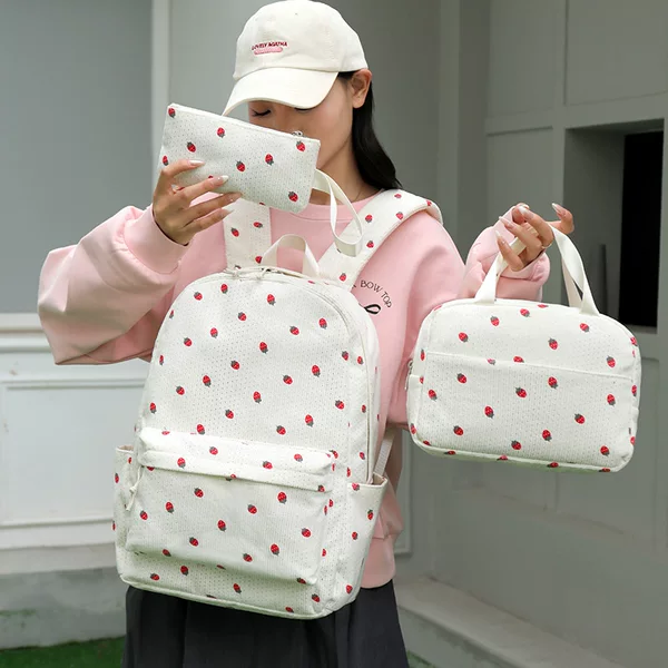Wholesale Cross-Border New Youth Schoolbags Corduroy Print Primary School High School College Students Backpack Computer Bags