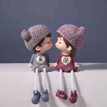 家居装饰品客厅卧室摆件树脂吊脚娃娃搬新家房间装饰摆设结婚礼物