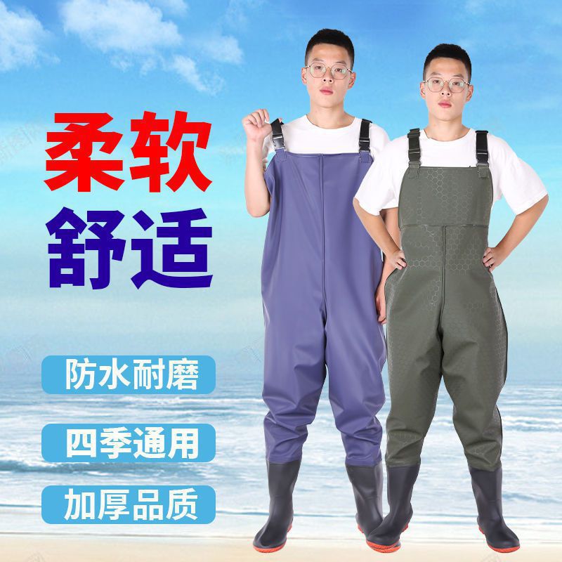 Water-Resistant Waders Half-Body Rain Pants Waterproof Clothing Men's Fishing Jumpsuit Full-Body Fishing Waders Pants Plus Zhao