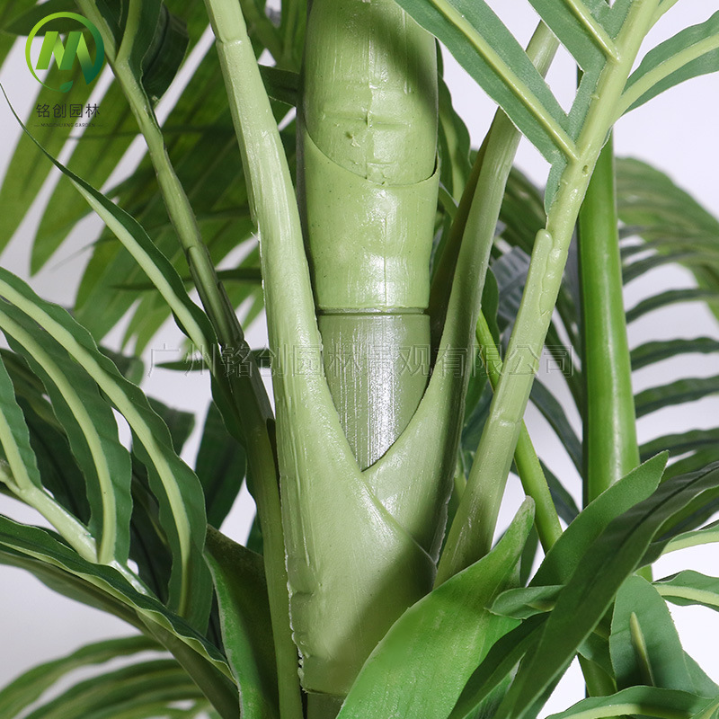 Simulación de alta gama de estilo nórdico, palma dorada, girasol, planta en maceta, paisajismo interior, árbol falso, decoración de piso, planta verde de palma decorativa