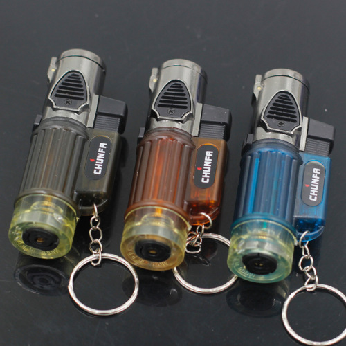 609-3 three-way inflatable lighter, creative small metal spray gun, creative, personalized welding gun, durable for barbecue