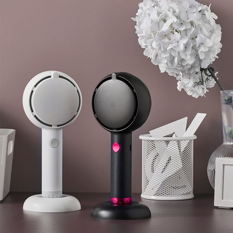 星司南美顔鏡扇手持ち化粧鏡ランプ付き携帯型静音usb充電夏小型扇風機|undefined