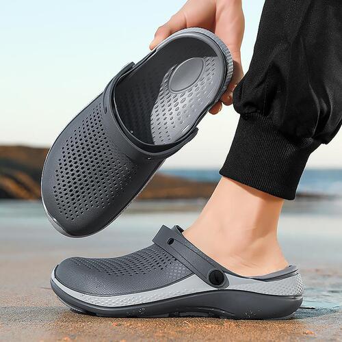 Men's new hole shoes, large size sandals, fashionable all-matching Baotou beach shoes, fashionable dual-purpose slippers wholesale