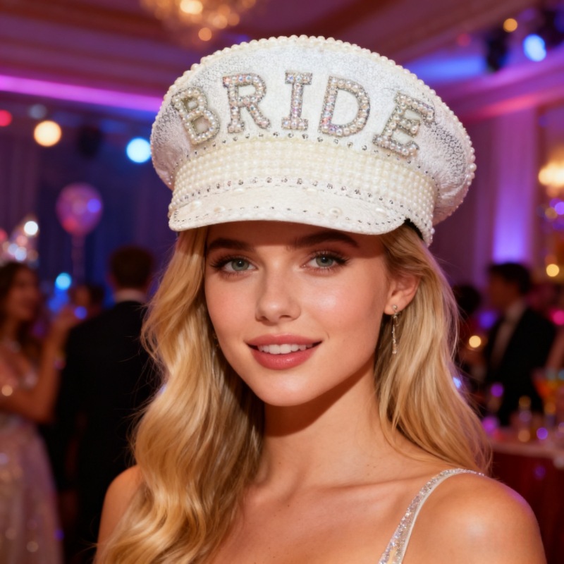 Sombrero azul marino con incrustaciones de diamantes, boina estilo punk, sombrero y2k, sombrero de marinero para mujer con ambiente otoñal e invernal, sombrero dorado para clima frío