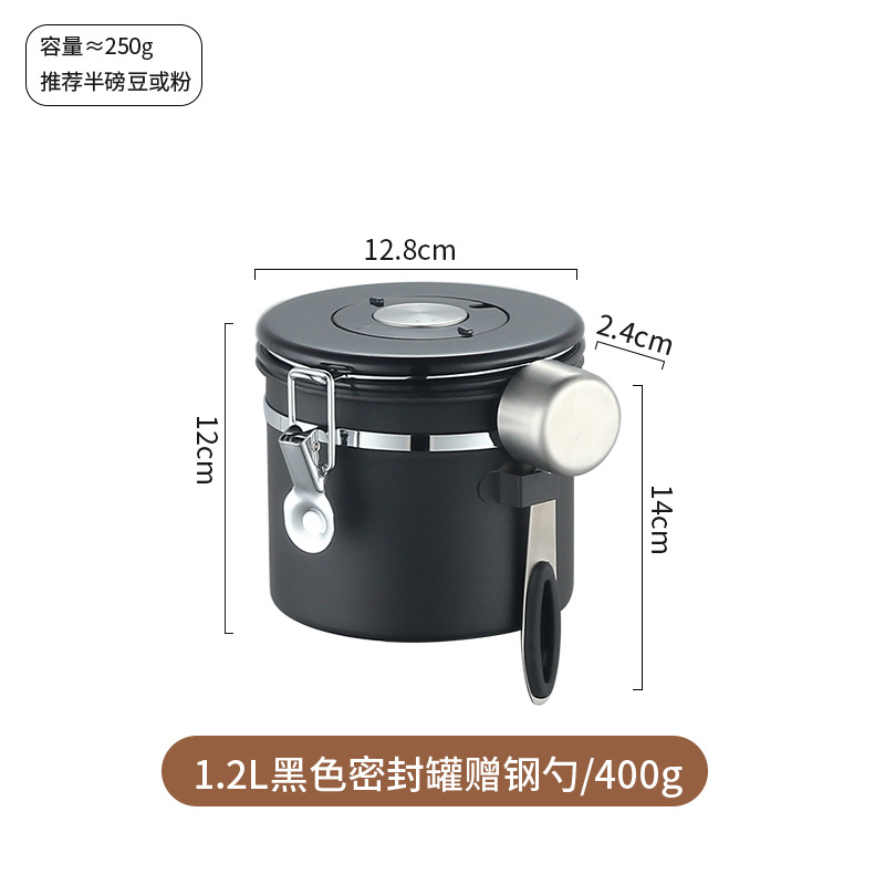 Frasco de almacenamiento de acero inoxidable 304 para granos de café sellado tarro de leche de té fresco para frutas secas y jarra de almacenamiento de granos