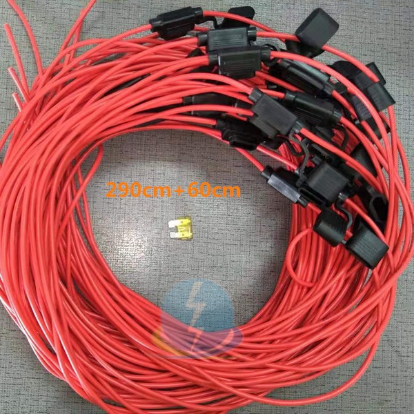 XHX001圆头中插片引线防水座保险丝盒座中14号线1015线290CM+60CM