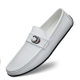 Autumn new first layer cowhide men's casual leather shoes soft bottom driving bean shoes trendy fashion net red live